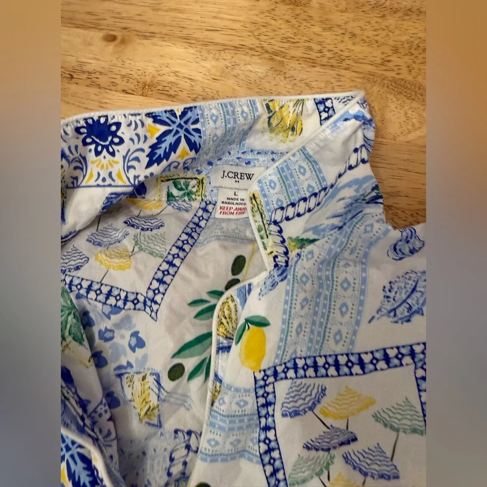 J.Crew Factory Women’s lemon print Short Pajama Set Size: large - Picture 5 of 6